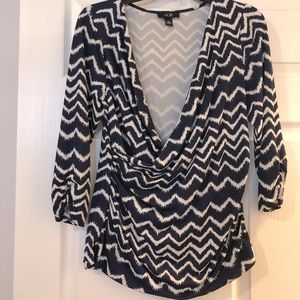 AGB Navy Blue and White Shirt